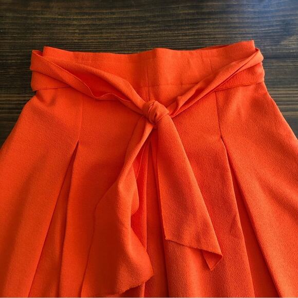 NWT Ann Taylor MIDI Skirt Women’s Sz 4 Pleated Orange Pleated Preppy Career - Picture 3 of 14